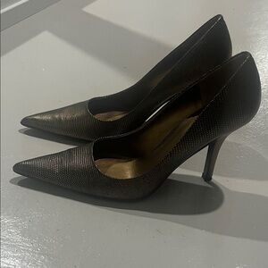 Nine West Black Textured Heels